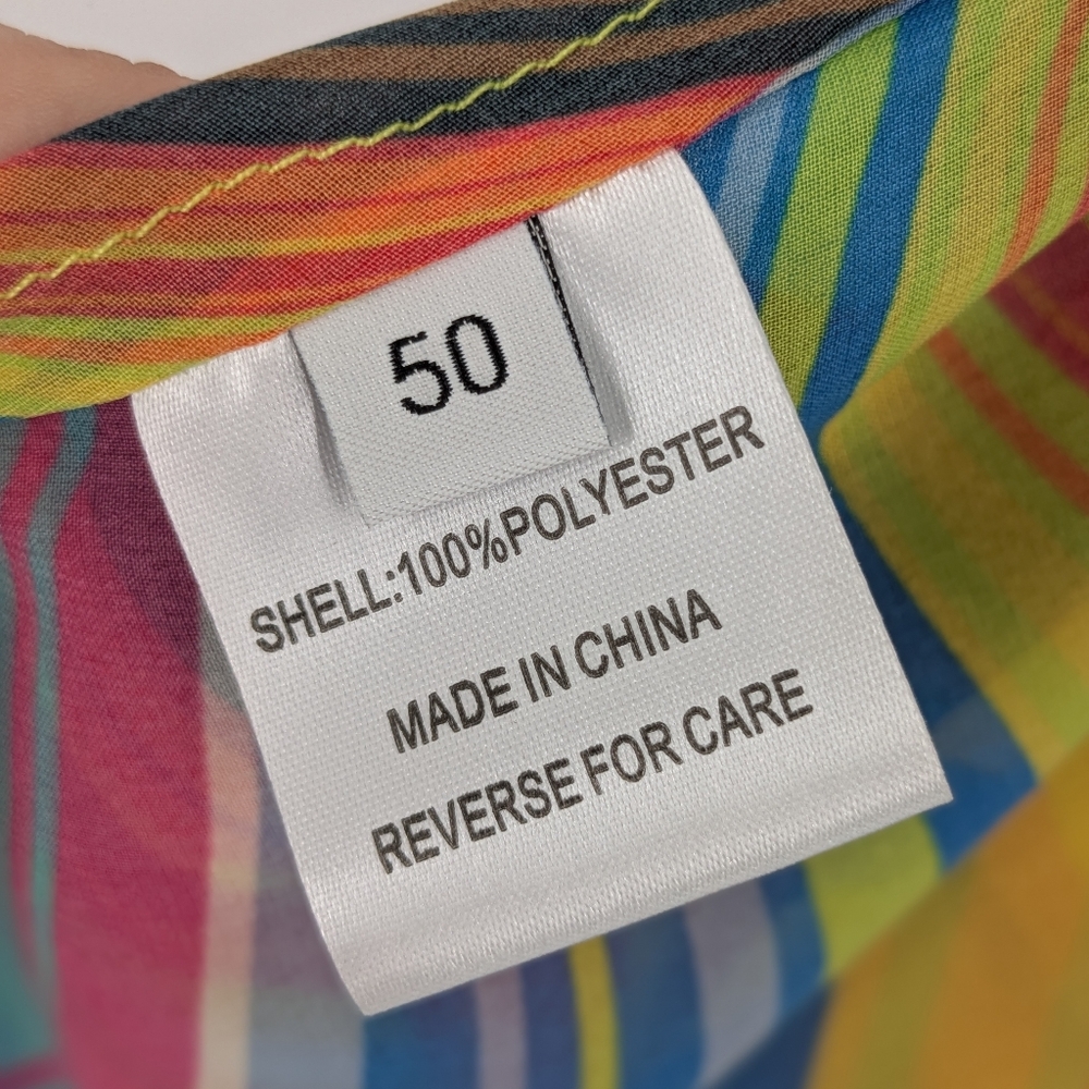 NWT Kaftko x Billy Porter Pride Psychedelic Kaftan Front Tie Size 50 Unisex - Picture 16 of 16